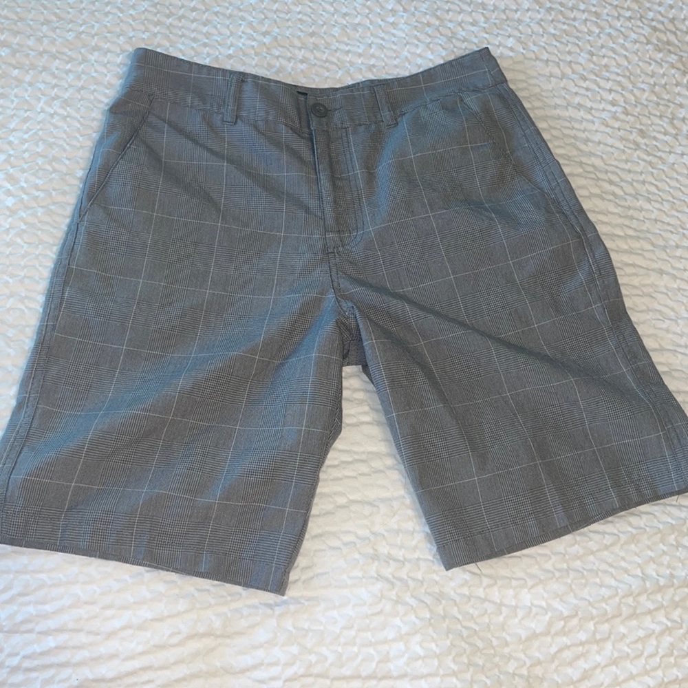 Valor Gray Plaid Casual Dress Shorts Size 30